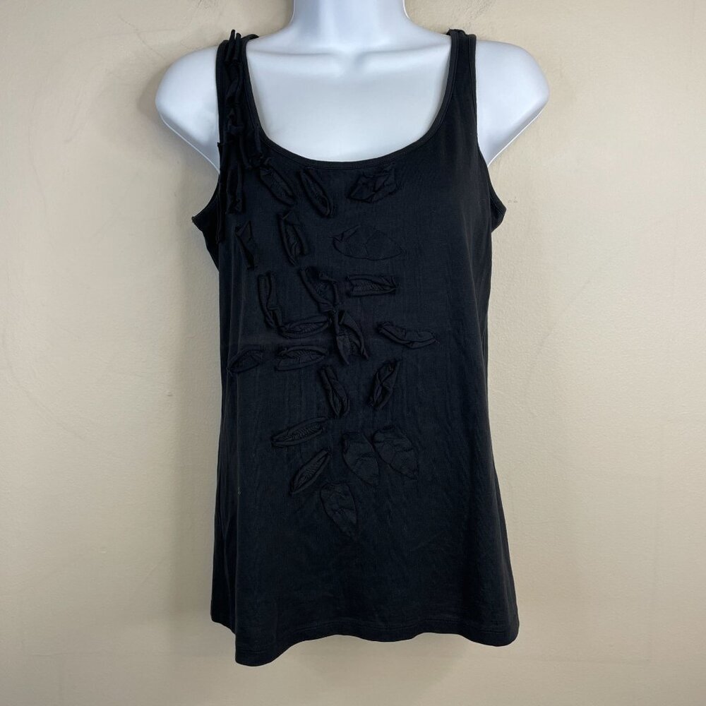 Talbots Womens‎ XS Black Tank Top SUPER SOFT Cotton Sleeveless Pullover - Picture 2 of 9